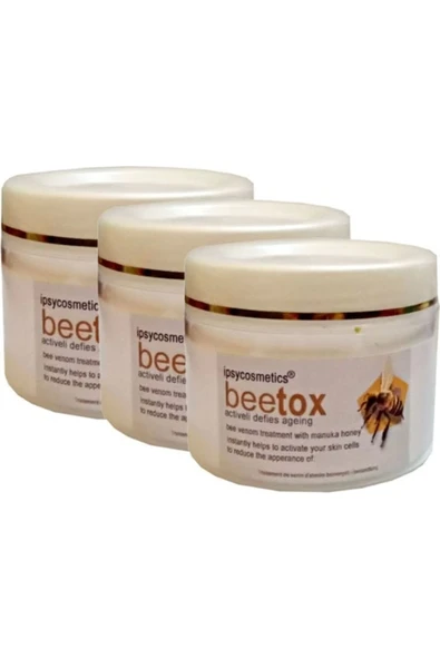 İpsycosmetics Beetox Doğal Arı Özü - Yüz Cilt Dekolte Boyun Kremi 100 ml x 3 adet ürün görseli 1
