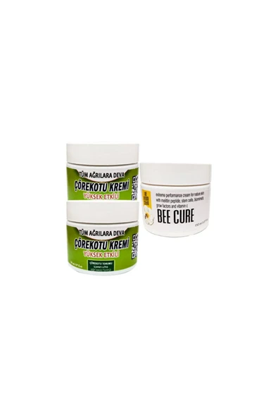 Süper Çörek Otu Rahatlatıcı Mesaj Kremi 2 x 100 ml - Bee Cure Krem 150 ml ürün görseli 1