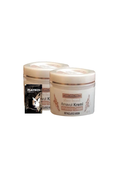 Arnavut Kremi 2x100 ml Cilt Renk Açıcı Masaj Bakım Kremi 1 adet Jel ile ürün görseli 1