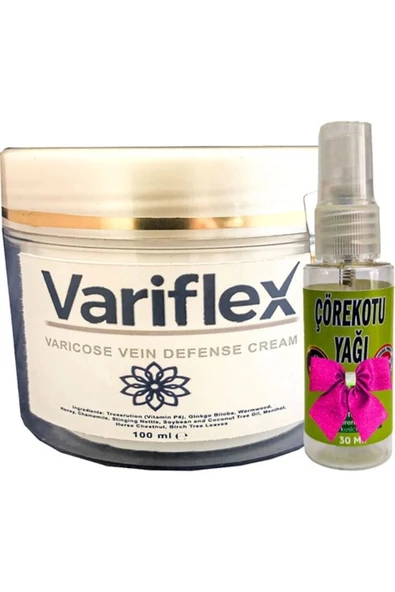 Variflex Krem Bacak Bakımı 100 ml Waris Kremi+ Hediye 30 ml Çörek Otu  Yağı ürün görseli 1