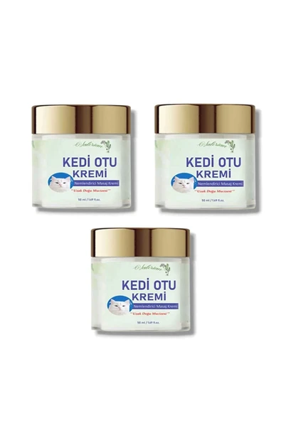 Süper Kedi Otu Kremi Uzak Doğu Mucizesi Doğal Etkili Rahatlatıcı Krem  50 ML X 3 Adet ürün görseli 1