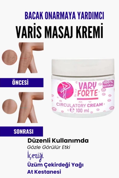 Süper Var.is Bölgesi Için Bacak Onarmaya Yardımcı Ve Besleyici Varyforte Masaj Kremi 100 ml ürün görseli 1