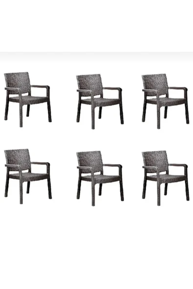 SERMER PAZARLAMA 6 lı set troya rattan koltuk ürün görseli 1