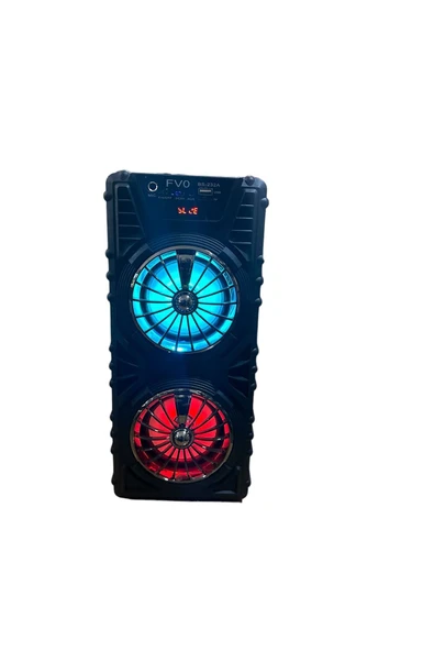 SERMER PAZARLAMA 2 HOPARLÖRLÜ MİKROFONLU KAREOKE  BLUETOOTH HAFIZA KART GİRİŞLİ HOPARLÖR  PARTİ NİŞAN KINA İÇİN ürün görseli 1