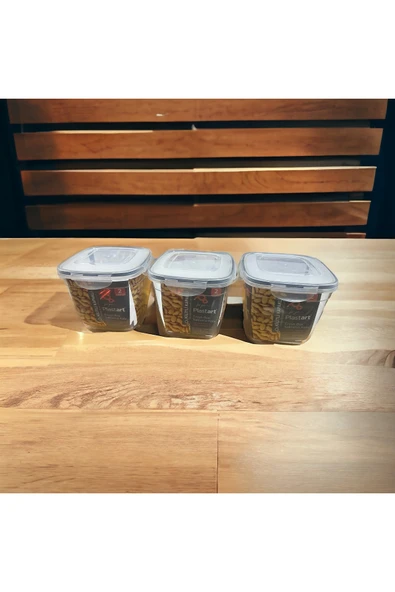SERMER PAZARLAMA 3 adet kilitli kapaklı 2 litre saklama kabı ürün görseli 1