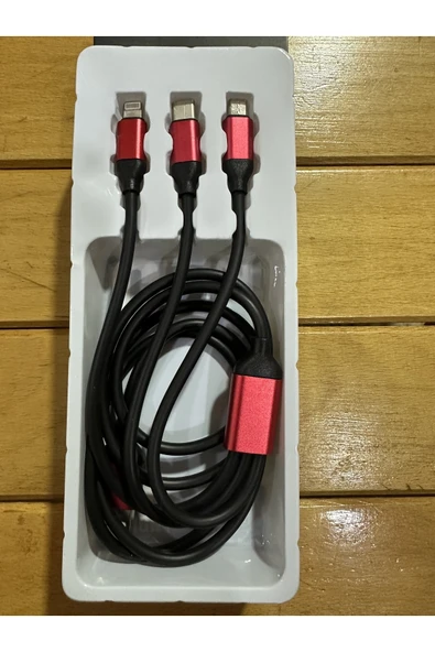 Tk Tech 3 Başlıklı Nf-022 3in1 Micro Şarj Ve Data Kablosu ürün görseli 1
