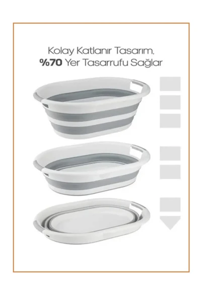 SERMER PAZARLAMA Katlanabilir 26 Lt Çamaşır Selesi – Dar Alanların Kurtarıcısı! (40x55 cm) ürün görseli 1