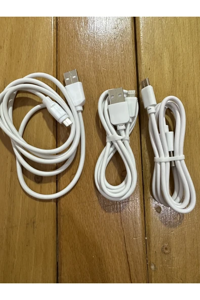 SERMER 3 Adet Şarj Kablosu -18w 3.0a Hızlı Şarj Iphone Type-c Micro Redmi Poco ürün görseli 1