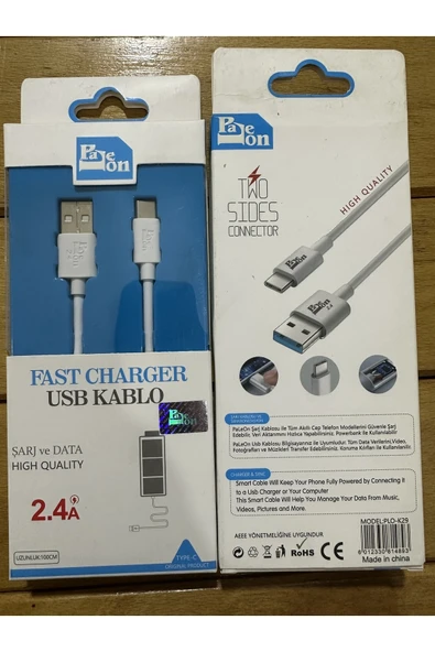 Paleon Type-c Şarj Kablosu 2.4 Amperusb Kablo ürün görseli 1