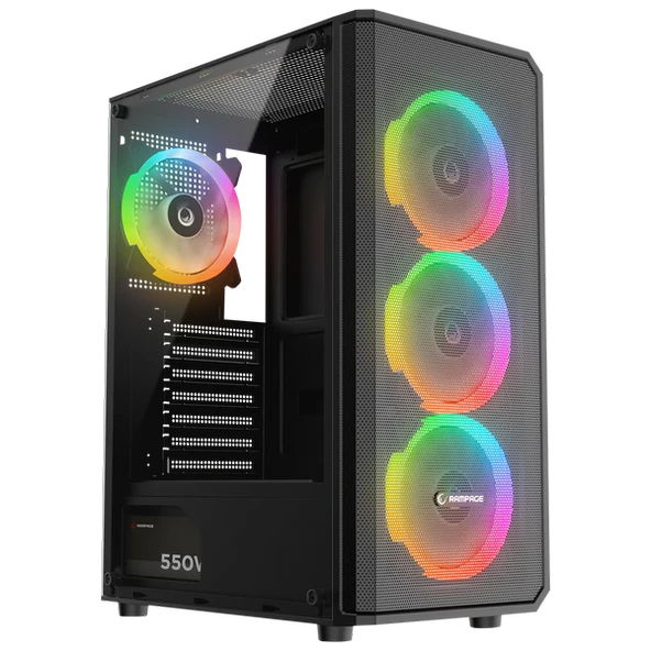 RAMPAGE HELIOS MESH 550W Siyah