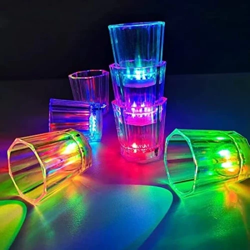 Renkli Led Parlayan Fiber Optik Glow Işıklı Bardak 1 Adet ürün görseli 1