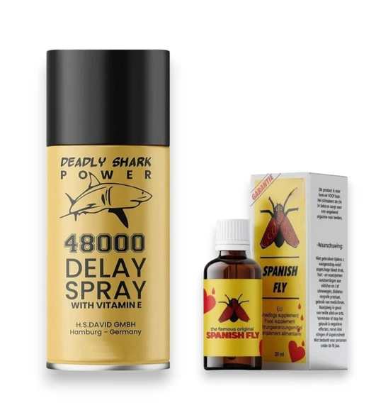 Deadly Shark Power 48000 Erkek Sprey + Spanish Fly vücut geliştirme takviye Damla 20 ml ürün görseli 1