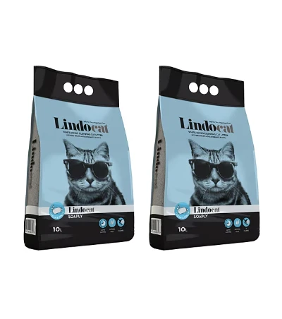 Lindo Cat Marsilya Sabunu Kokulu 10 lt 2'li İnce Taneli Bentonit Kedi Kumu ürün görseli 1