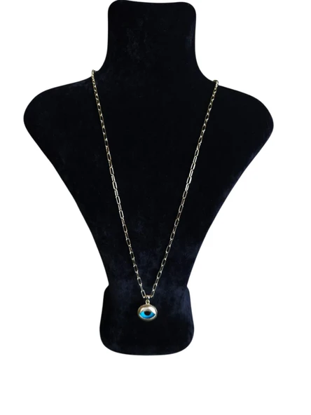 SLOWSHE – 14 K Gold Kaplama NAZAR BONCUKLU VIP Kolye (Zincir Uzunluğu: 45 cm) ürün görseli 1