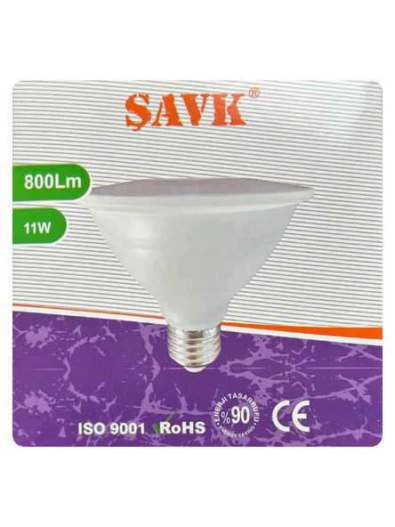 (1 Adet) Şavk 11W 6500K (Beyaz Işık) Par30 E27 Duylu (Kalın Duy) Led Spot Ampul ürün görseli 1