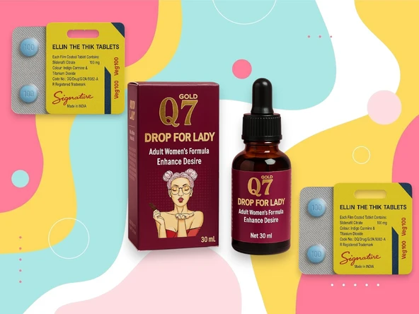 1 Kutu Q7 Gold Özel Bayan vücut geliştirme takviye Damla 30 ml+Vega 100mg 4'lü x 2 Dizi Erkek vücut geliştirme takviye Tablet ürün görseli 1