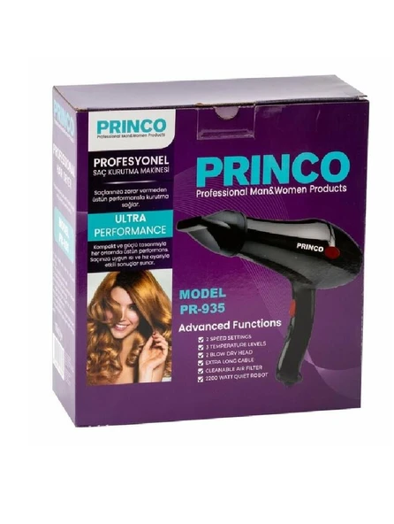 Princo Saç Kurutma Fön Makinesi 2200W PR-935 /LL-5500 9355 ürün görseli 1