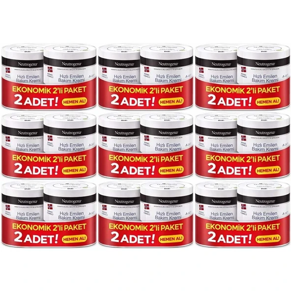 Neutrogena Norveç Formülü Hızlı Emilen Bakım Kremi 200ML+200ML 400ML Avantaj PK (9 Lu Set) ürün görseli 1