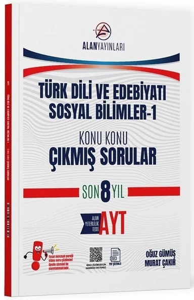 Alan Yayınları YKS AYT Türk Dili ve Edebiyatı, Sosyal Bilimler-1 Çıkmış Sorular Son 8 Yıl Konu Konu Çözümlü Alan Yayınları ürün görseli 1