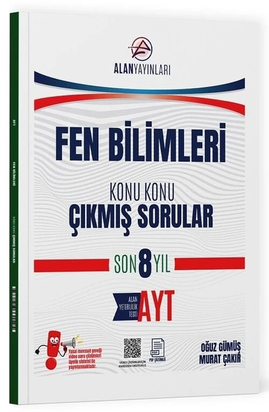Alan Yayınları YKS AYT Fen Bilimleri Çıkmış Sorular Son 8 Yıl Konu Konu Alan Yayınları ürün görseli 1