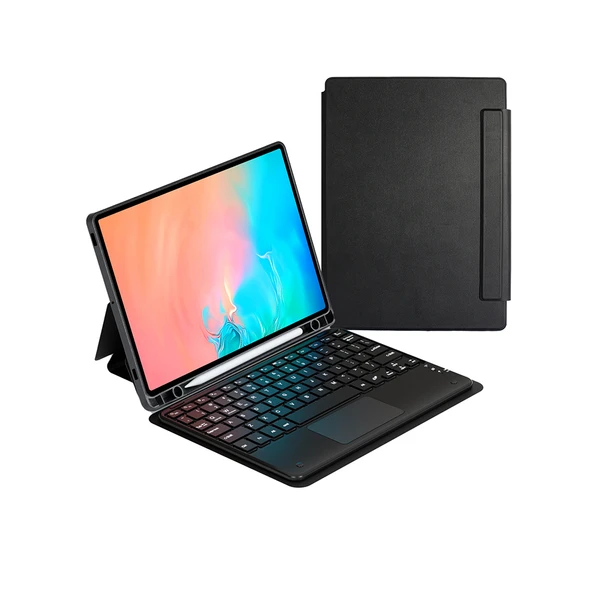 Samsung Galaxy Tab S10 FE Border Keyboard Bluetooh Bağlantılı Standlı Klavyeli Tablet Kılıfı ürün görseli 1