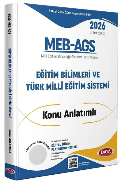 Data 2026 MEB-AGS Eğitim Bilimleri ve Türk Milli Eğitim Sistemi Konu Anlatımlı Ultra Serisi Data Yayınları ürün görseli 1