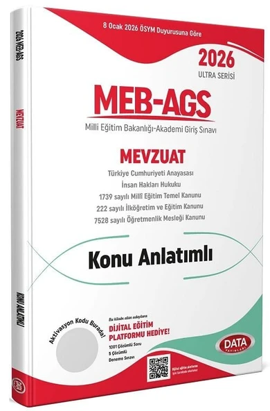Data 2026 MEB-AGS Mevzuat Konu Anlatımlı Ultra Serisi Data Yayınları ürün görseli 1