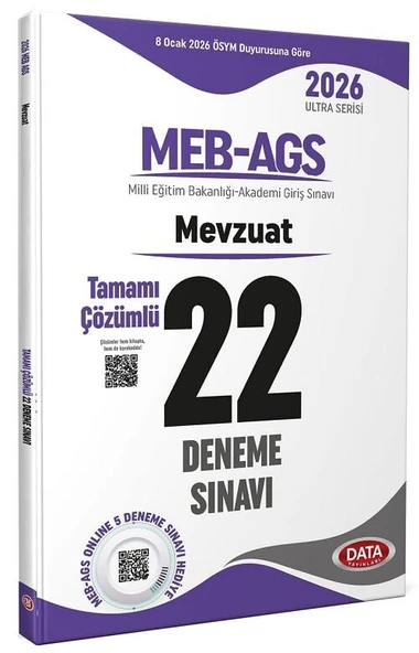 Data 2026 MEB-AGS Mevzuat 22 Deneme Çözümlü Ultra Serisi Data Yayınları ürün görseli 1