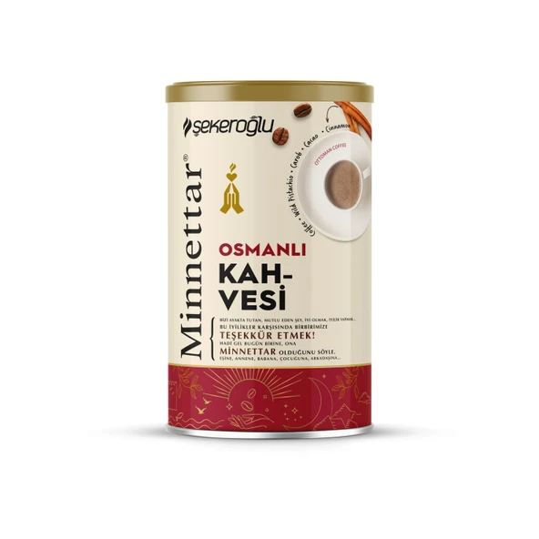 Minnettar Osmanlı Kahvesi 200 Gr Özel Silindir Kutu ürün görseli 1