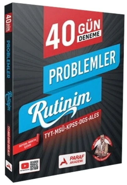 Paraf TYT MSÜ KPSS DGS ALES Problemler Rutinim 40 Günde Deneme Çözümlü - Selim Yüksel Paraf Yayınları ürün görseli 1