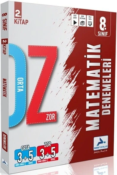Paraf Yayınları 8. Sınıf Matematik Orta Zor Branş Deneme ürün görseli 1
