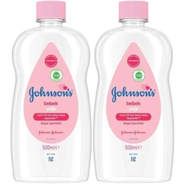 Johnsons Baby Bebek Yağı 500ML Nemlendirici (Pembe) (2 Li Set) ürün görseli 1