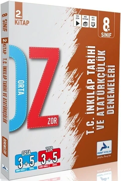 Paraf Yayınları 8. Sınıf İnkılap Tarihi ve Atatürkçülük Orta Zor Branş Deneme ürün görseli 1