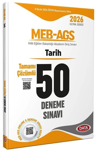 Data 2026 MEB-AGS Tarih 50 Deneme Çözümlü Ultra Serisi Data Yayınları ürün görseli 1