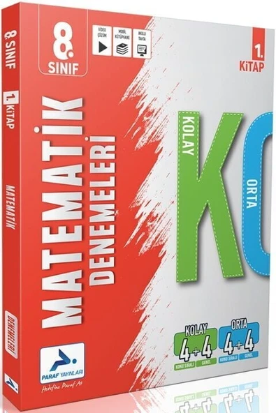 Paraf Yayınları 8. Sınıf Matematik Kolay Orta Branş Deneme ürün görseli 1