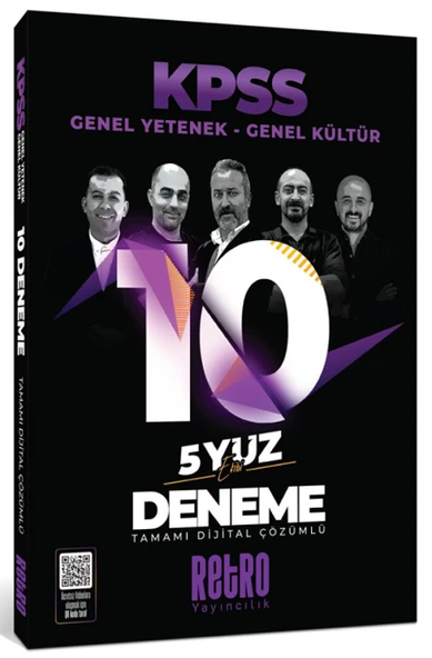 Retro 2026 KPSS Genel Yetenek Genel Kültür 5Yüz 10 Deneme Çözümlü Retro Yayıncılık ürün görseli 1