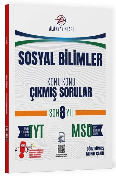 Alan Yayınları YKS TYT Sosyal Bilimler Çıkmış Sorular Son 8 Yıl Konu Konu Çözümlü Alan Yayınları ürün görseli 1