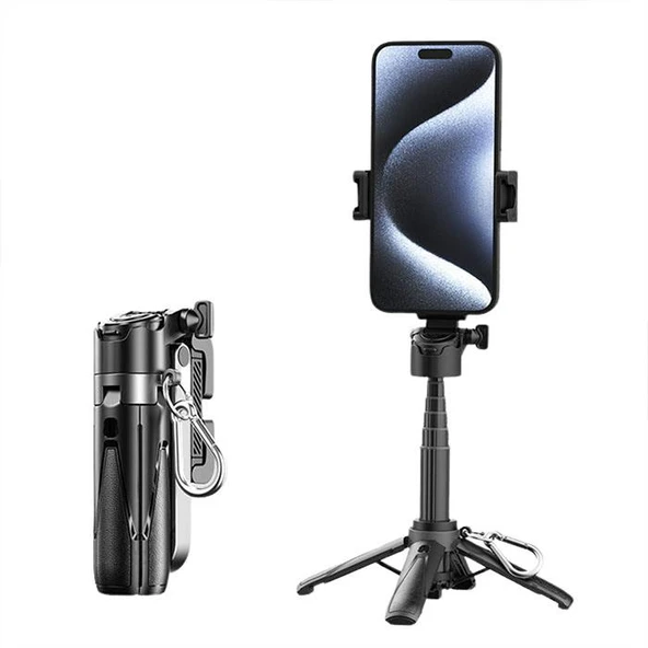 Uzaktan Kumandalı Fonsiyonel Tripod Selfie Çubuğu ürün görseli 1