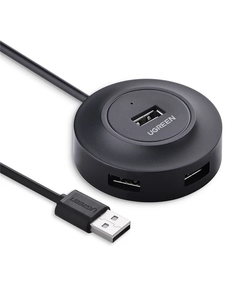 UGREEN 4 Portlu USB 2.0 Hub Çoklayıcı, Siyah, 20277 ürün görseli 1