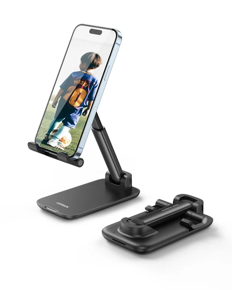 UGREEN Katlanabilir Çok Açılı Yükseklik Ayarlı Telefon Standı, Siyah, 20435 ürün görseli 1