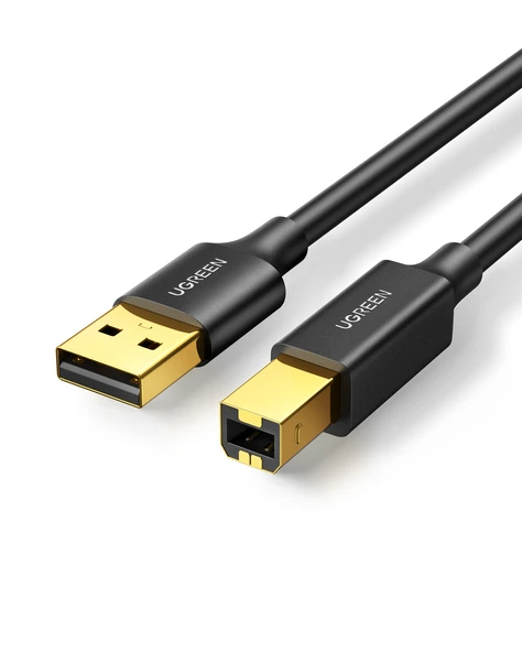 UGREEN USB-A - USB-B Yazıcı Tarayıcı Kablosu 1 Metre, Siyah, 20846 ürün görseli 1