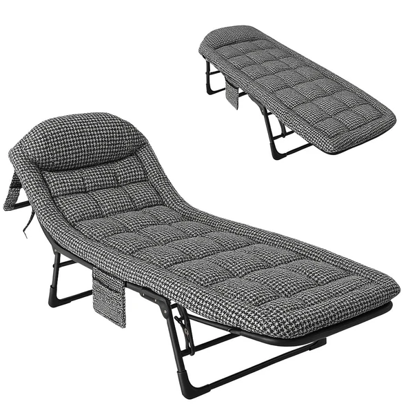 Sunup SN-26975 Taşınabilir Ayarlanabilir 5 Kademe Sünger Kamp Yatak Şezlong (Kazayağı) ürün görseli 1