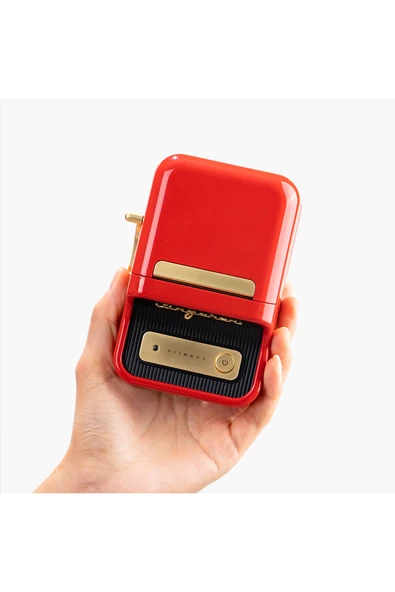 NiiMbot B21S Thermal Label Printer (Red) - Resim 3
