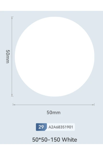 NiiMbot T50x50mm 150 adet Beyaz Etiket (B1,B21S,B3S) ürün görseli 1