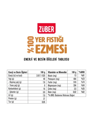 levent ZUBERFıstık Ezmesi 315gr - Resim 4