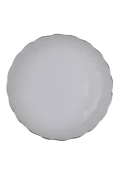 Kütahya Porselen Bone Luz Platin Fileli Çukur Tabak 20cm Tekli ürün görseli 1