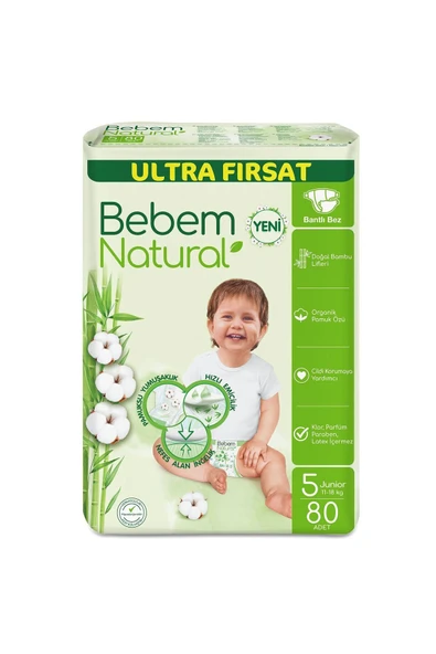 levent BEBEMUltra Fırsat Paketi Cırtlı Bebek Paketi 5 (Junıor) Beden-80 Adet ürün görseli 1