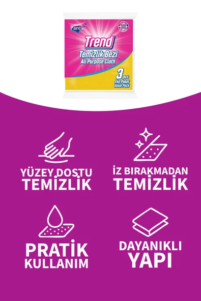 levent PAREXTrend Temizlik Bezi 3 Lü - Resim 2