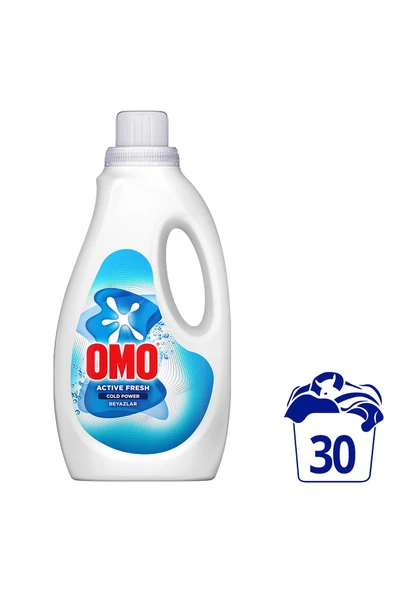 levent OMOActive Fresh Cold Power Beyazlar İçin Sıvı Deterjan 1500 ml x1 ürün görseli 1