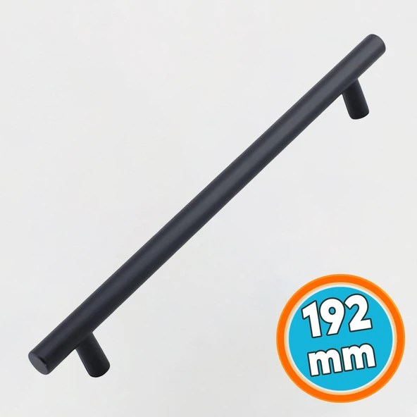 Mobilya Mutfak Çekmece Dolap Dolabı Kulpu Kulbu Kulplar Mat Siyah Metal Kulp 192 mm 19.2 Cm ürün görseli 1